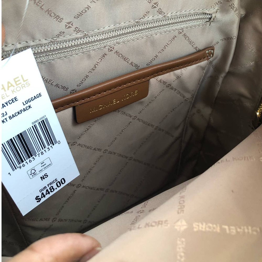 New Michael Kors Jaycee Medium Logo Zip Pocket Backpack - Picture 9 of 9